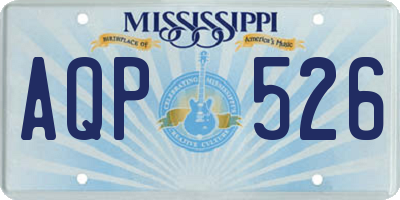 MS license plate AQP526
