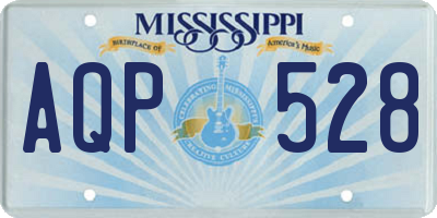 MS license plate AQP528