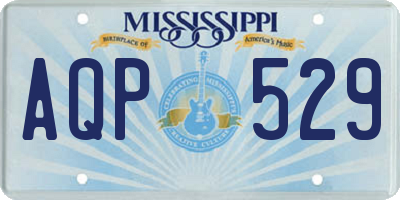 MS license plate AQP529