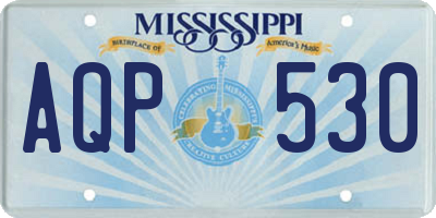 MS license plate AQP530
