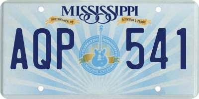 MS license plate AQP541