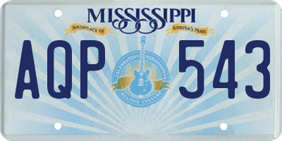 MS license plate AQP543