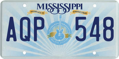 MS license plate AQP548