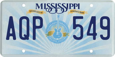MS license plate AQP549