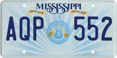 MS license plate AQP552