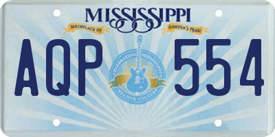 MS license plate AQP554