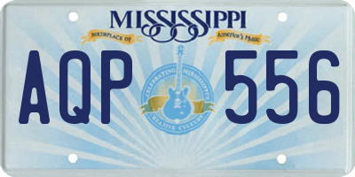 MS license plate AQP556