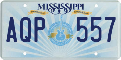 MS license plate AQP557