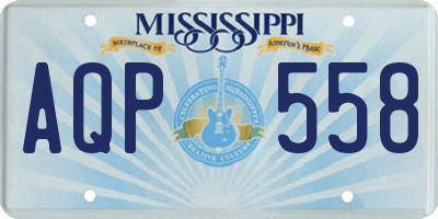 MS license plate AQP558