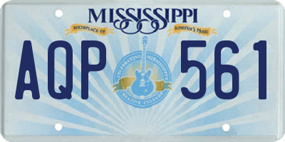 MS license plate AQP561
