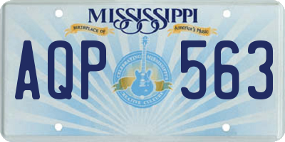 MS license plate AQP563