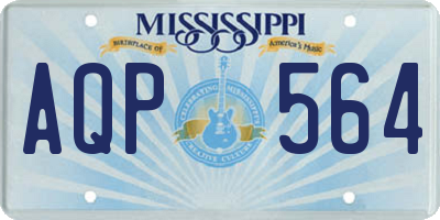 MS license plate AQP564