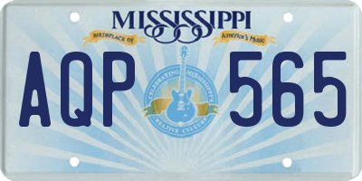 MS license plate AQP565