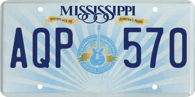 MS license plate AQP570