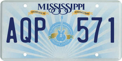 MS license plate AQP571