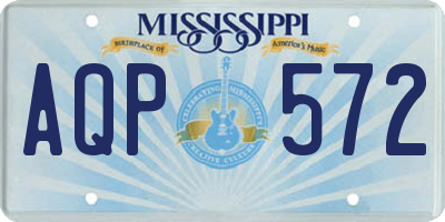 MS license plate AQP572