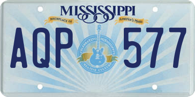 MS license plate AQP577