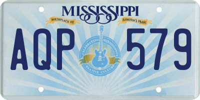 MS license plate AQP579