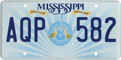 MS license plate AQP582