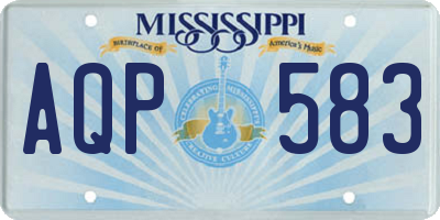 MS license plate AQP583