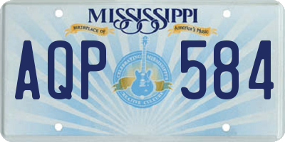 MS license plate AQP584
