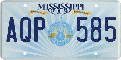 MS license plate AQP585