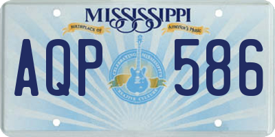 MS license plate AQP586