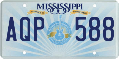 MS license plate AQP588