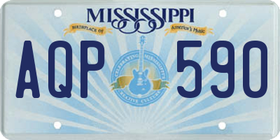 MS license plate AQP590