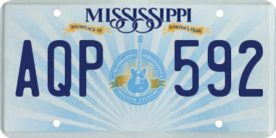 MS license plate AQP592