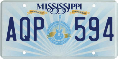 MS license plate AQP594