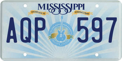 MS license plate AQP597