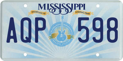 MS license plate AQP598
