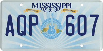MS license plate AQP607