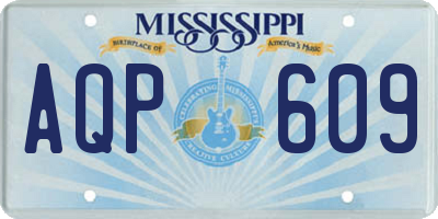 MS license plate AQP609