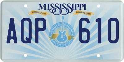 MS license plate AQP610