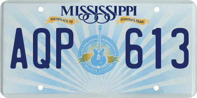 MS license plate AQP613
