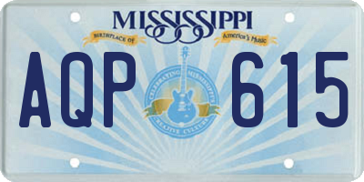 MS license plate AQP615