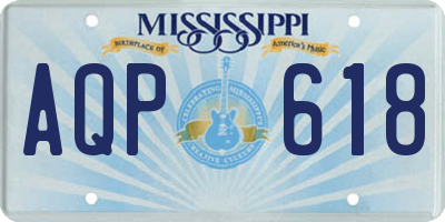 MS license plate AQP618