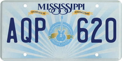 MS license plate AQP620