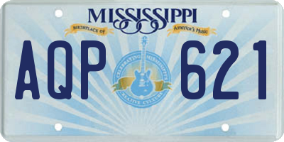 MS license plate AQP621