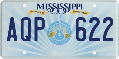 MS license plate AQP622