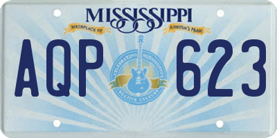 MS license plate AQP623