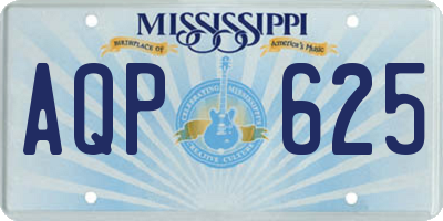 MS license plate AQP625