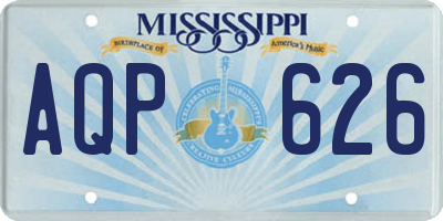 MS license plate AQP626