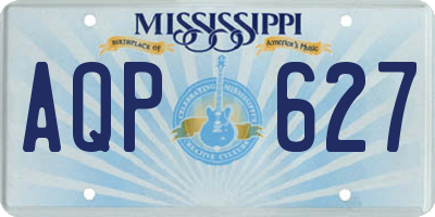 MS license plate AQP627
