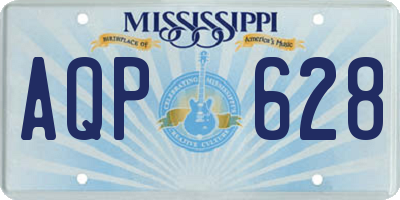 MS license plate AQP628