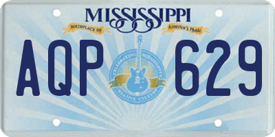 MS license plate AQP629
