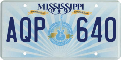 MS license plate AQP640