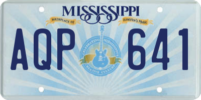 MS license plate AQP641